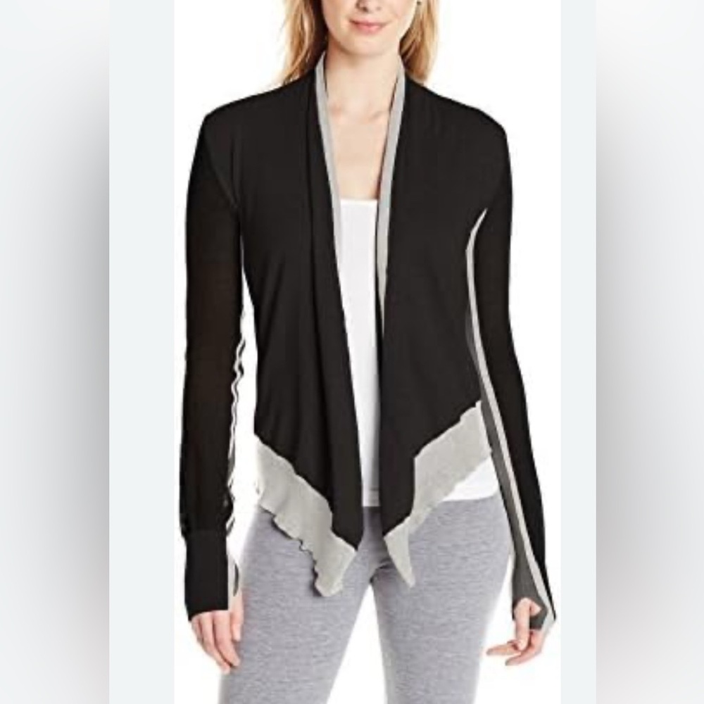 Blanc Noir black lightweight cardigan size M